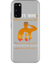 Load image into Gallery viewer, Son Gift For Navy Mom Behind Every Strong Soldier Phone case
