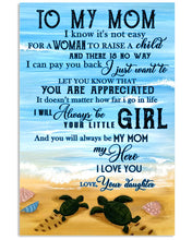 Load image into Gallery viewer, Turtles To My Mom You Will Always Be My Mom My Hero Vertical Poster
