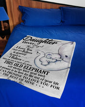 Load image into Gallery viewer, This Old Elephant Will Always Have Your Back Mom Gift For Daughter Fleece Blanket
