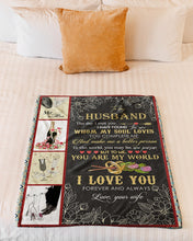 Load image into Gallery viewer, You ARe The World Pink Flower Gift For Husband Fleece Blanket

