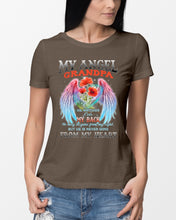 Load image into Gallery viewer, My Angel Grandpa Who Watched Over My Back Ladies Tee
