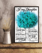 Load image into Gallery viewer, How Much I Love You Blue Tree Mom Gift For Daughter Vertical Poster
