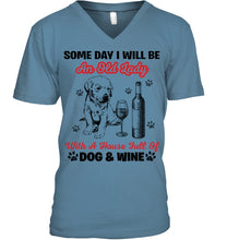 Load image into Gallery viewer, Some Day I Will Be An Old Lady With A House Full Of Dog And Wine Guys V-Neck
