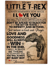 Load image into Gallery viewer, How Much I Love You T Rex Mom Gift For Son Vertical Poster
