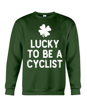 Load image into Gallery viewer, Lucky To Be A Biker Pilot Clover St Patrick's Day Gift Sweatshirt
