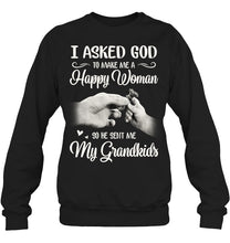 Load image into Gallery viewer, God Sent Me My Grandkids Gift For Grandma Sweatshirt
