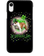 Load image into Gallery viewer, Bulldog Leprechaun Clover St Patrick's Day Gift For Dog Lovers Phone case

