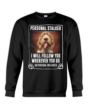 Load image into Gallery viewer, Spinone Italiano Personal Stalker St. Patrick's Day Printed Mug Sweatshirt
