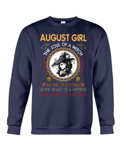 Load image into Gallery viewer, Birthday Gift For August Girl The Soul Of A Witch Sweatshirt
