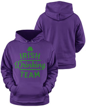 Load image into Gallery viewer, Irsih Drinking Team Green Shamrock St Patrick's Day Hoodie
