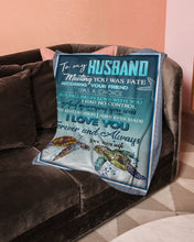 Load image into Gallery viewer, Sea Turtles Falling In Love With You Gift For Husband Fleece Blanket
