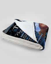 Load image into Gallery viewer, Lion Full Moon Custom Name Gift For Husband Thank You Fleece Blanket
