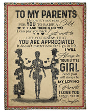 Load image into Gallery viewer, Daughter Gift For Parents You Are Appreciated Fleece Blanket
