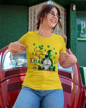 Load image into Gallery viewer, Leprechaun Gnome One Lucky Lala Clover St Patrick's Day Gift Ladies Tee
