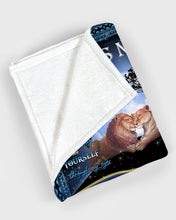 Load image into Gallery viewer, Lion Full Moon Custom Name Gift For Husband Thank You Fleece Blanket
