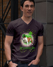 Load image into Gallery viewer, Bulldog Leprechaun Clover St Patrick's Day Gift For Dog Lovers Guys V-Neck
