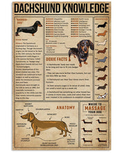Load image into Gallery viewer, Something You Should Know About Knowledge Dachshund Wiener Dog Vertical Poster

