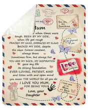 Load image into Gallery viewer, Daughter Gift For Mom Held Me Close When Times're Tough Sherpa Blanket
