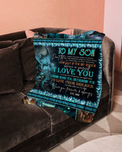Load image into Gallery viewer, Teal Dragon Mum Gift For Son Don't Give Up For Any Reason Fleece Blanket
