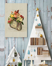 Load image into Gallery viewer, Anatomy Flower Heart Cardiologist Gift For Doctor Vertical Poster

