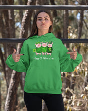 Load image into Gallery viewer, Pig Wear Plaid Shirt And Top Hat St Patrick's Day Gift Hoodie
