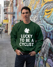 Load image into Gallery viewer, Lucky To Be A Biker Pilot Clover St Patrick's Day Gift Sweatshirt
