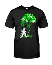 Load image into Gallery viewer, Border Collie Patrick Balloons St. Patrick's Day Color Changing Mug Guys Tee
