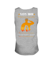Load image into Gallery viewer, Son Gift For Navy Mom Behind Every Strong Soldier Unisex Tank Top
