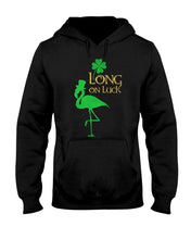 Load image into Gallery viewer, Flamingo Long On Luck Green St. Patrick's Day Printed Mug Hoodie
