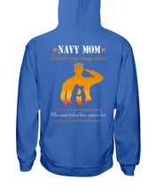 Load image into Gallery viewer, Son Gift For Navy Mom Behind Every Strong Soldier Hoodie
