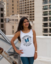 Load image into Gallery viewer, Blue Butterfly Gift For Angel Grandma Your Wings Were Ready Ladies Flowy Tank
