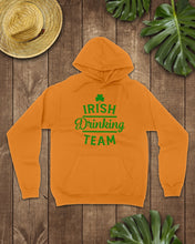 Load image into Gallery viewer, Irsih Drinking Team Green Shamrock St Patrick's Day Hoodie
