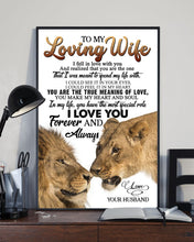 Load image into Gallery viewer, Lion The True Meaning Of Love Gift For Wife Vertical Poster
