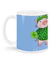 Load image into Gallery viewer, Pig Wear Plaid Shirt And Top Hat St Patrick's Day Gift Mug
