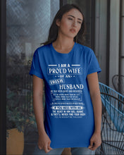 Load image into Gallery viewer, I Am A Proud Wife Of An Irish Husband Gift For Family Guys Tee
