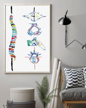 Load image into Gallery viewer, Meaningful Gift For Chiropractor Colorful Spine Art Vertical Poster
