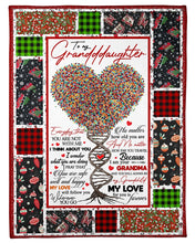 Load image into Gallery viewer, Christmas Decoration My Love For You Is Forever Gift For Granddaughter Fleece Blanket
