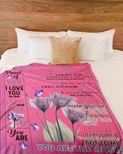 Load image into Gallery viewer, Purple Flower You Ar The World Daughter Gift For Mom Fleece Blanket
