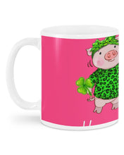 Load image into Gallery viewer, Pig Wear Plaid Shirt And Top Hat St Patrick's Day Gift Mug
