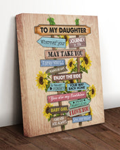 Load image into Gallery viewer, Enjoy The Ride Sunflower Mother Gift For Daughter Matte Canvas

