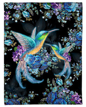 Load image into Gallery viewer, I Love Hummingbirds Flowers Meaningful Gift Fleece Blanket
