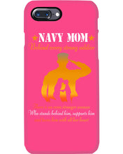 Load image into Gallery viewer, Son Gift For Navy Mom Behind Every Strong Soldier Phone case
