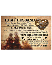 Load image into Gallery viewer, The End Of Our Lives Together Gift For Husband Horizontal Poster
