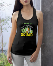 Load image into Gallery viewer, Happy St. Patrick's Day Printed Mug Drinking Squad 2021 Irish Shamrock Ladies Flowy Tank
