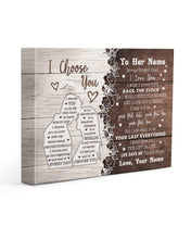 Load image into Gallery viewer, Custom Name Gift For Wife I Choose You Matte Canvas
