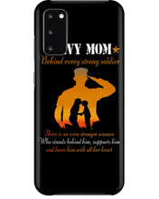 Load image into Gallery viewer, Son Gift For Navy Mom Behind Every Strong Soldier Phone case
