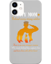 Load image into Gallery viewer, Son Gift For Navy Mom Behind Every Strong Soldier Phone case
