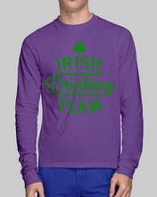 Load image into Gallery viewer, Irsih Drinking Team Green Shamrock St Patrick's Day Unisex Long Sleeve
