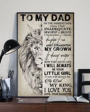 Load image into Gallery viewer, Daughter Gift For Dad Lion King Straighten My Crown Vertical Poster
