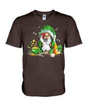Load image into Gallery viewer, Gnome Pot Of Gold Shamrock St. Patrick's Day Printed Mug Guys V-Neck
